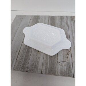 Vintage Indiana Milk White Opaque Glass Depression Underplate Plate 7 5/8"